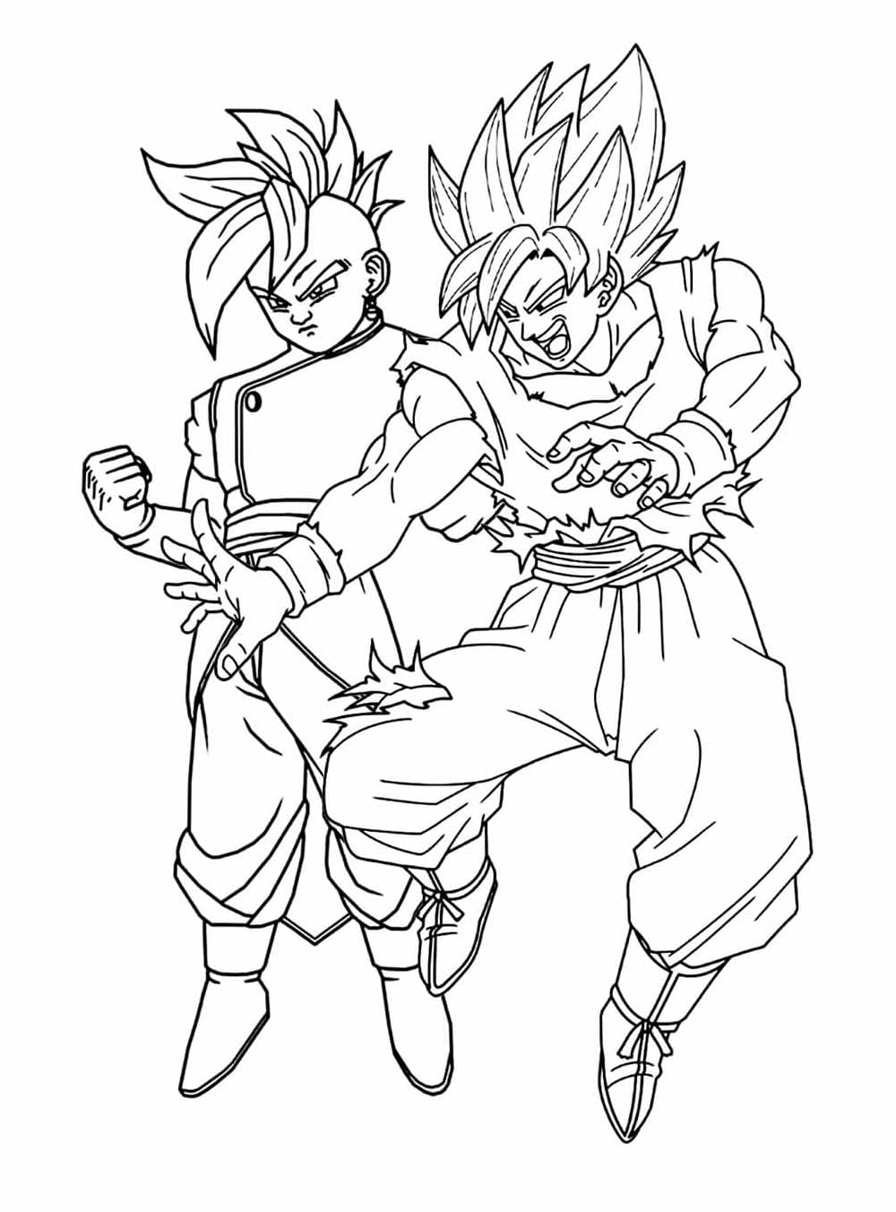 Desenho deAnime Dragon Ball Z para colorir