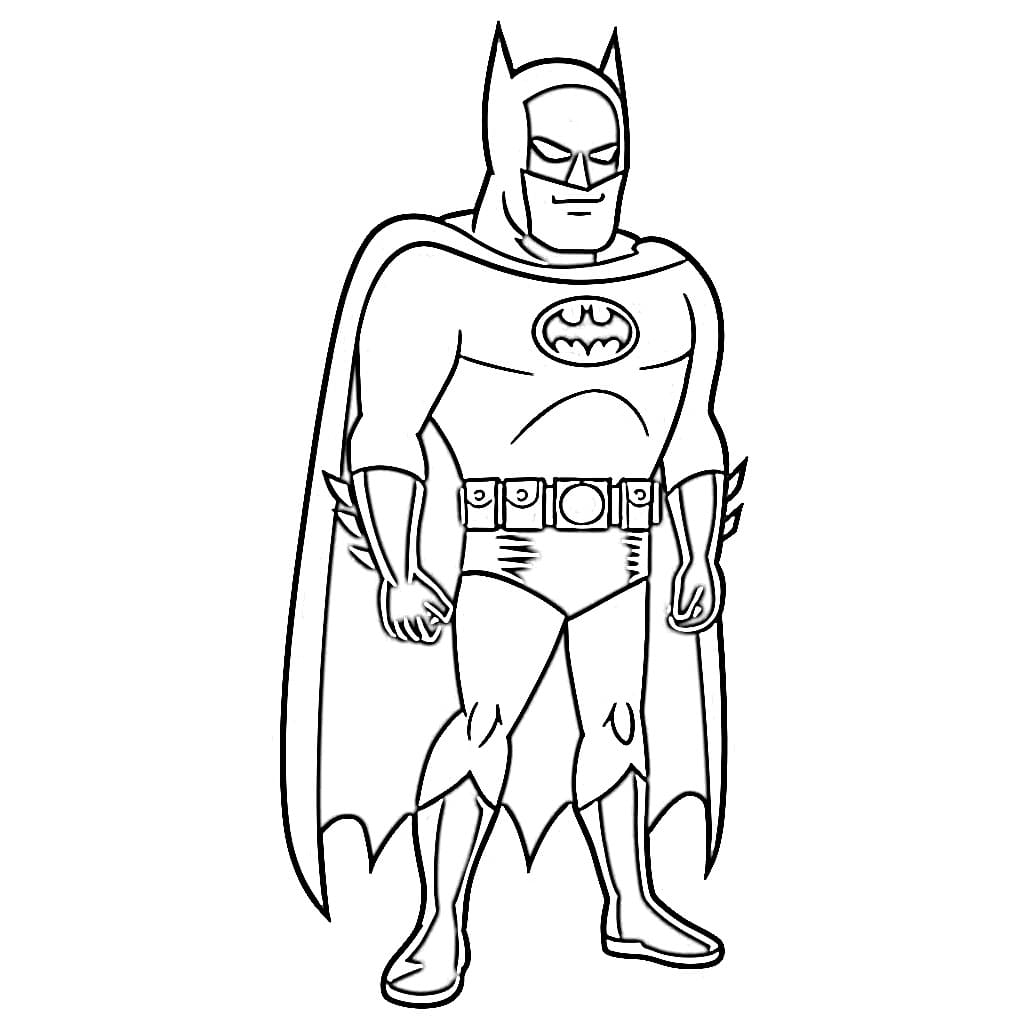 Desenho de Batman Animado para colorir