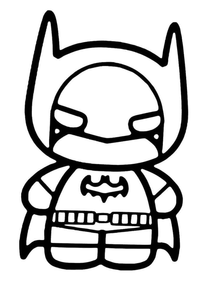 Desenho de Batman Fofo para colorir