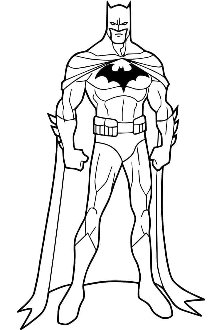 Desenho de Batman Grátis Para Crianças para colorir