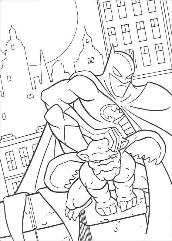 Desenho de Batman Imprimível Grátis Para Crianças para colorir