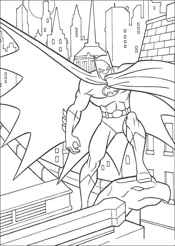 Desenho de Batman Imprimível para colorir