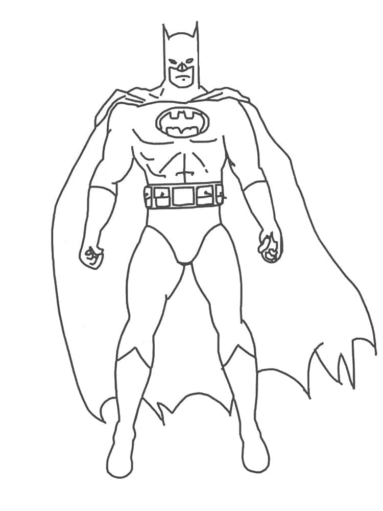 Desenho de Batman Liga da Justiça para colorir