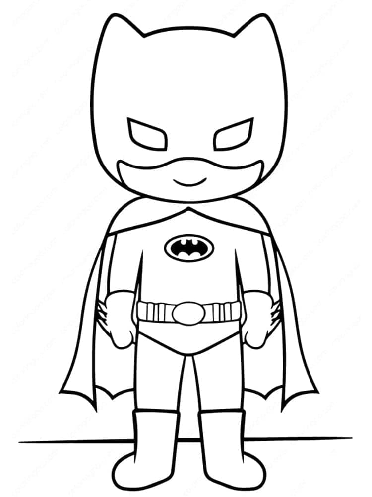 Desenho de Batman Muito Fofo para colorir