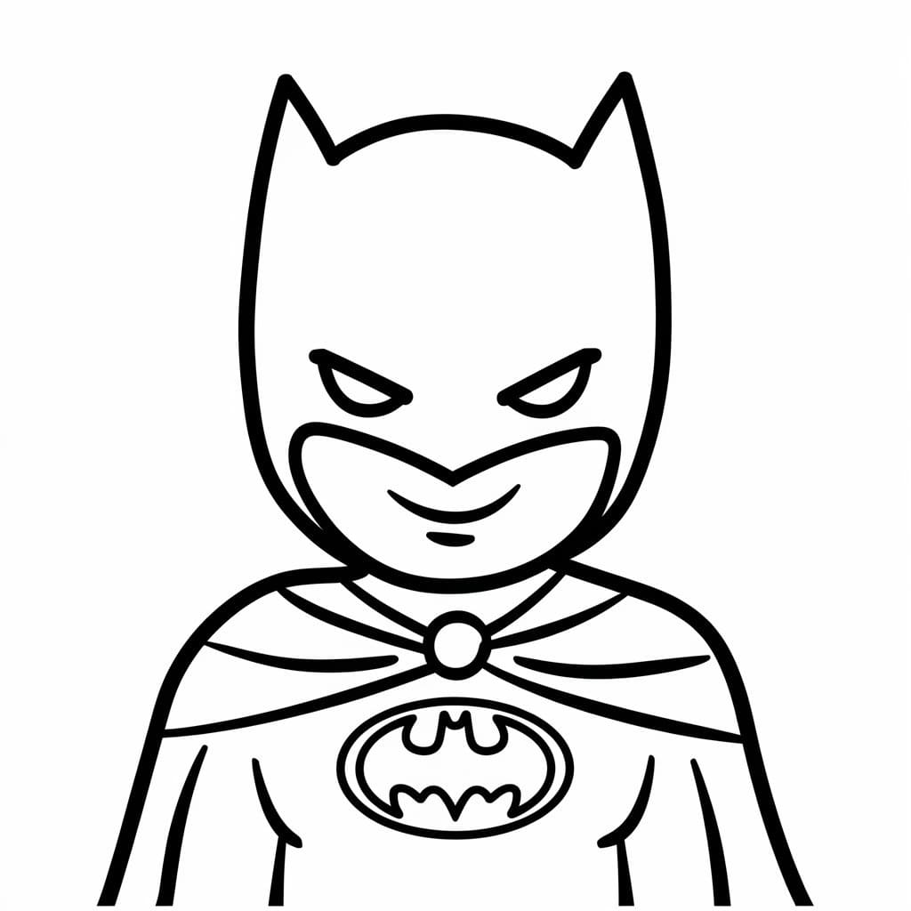 Desenho de Batman Sorridente para colorir