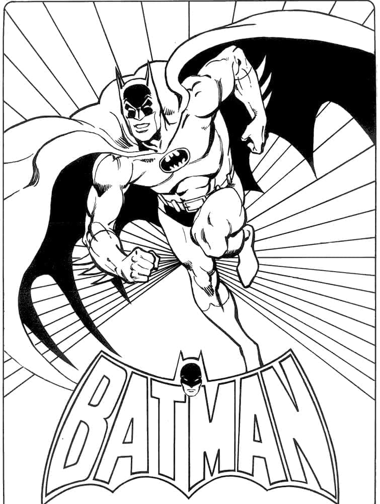 Desenho de Batman Super-herói para colorir