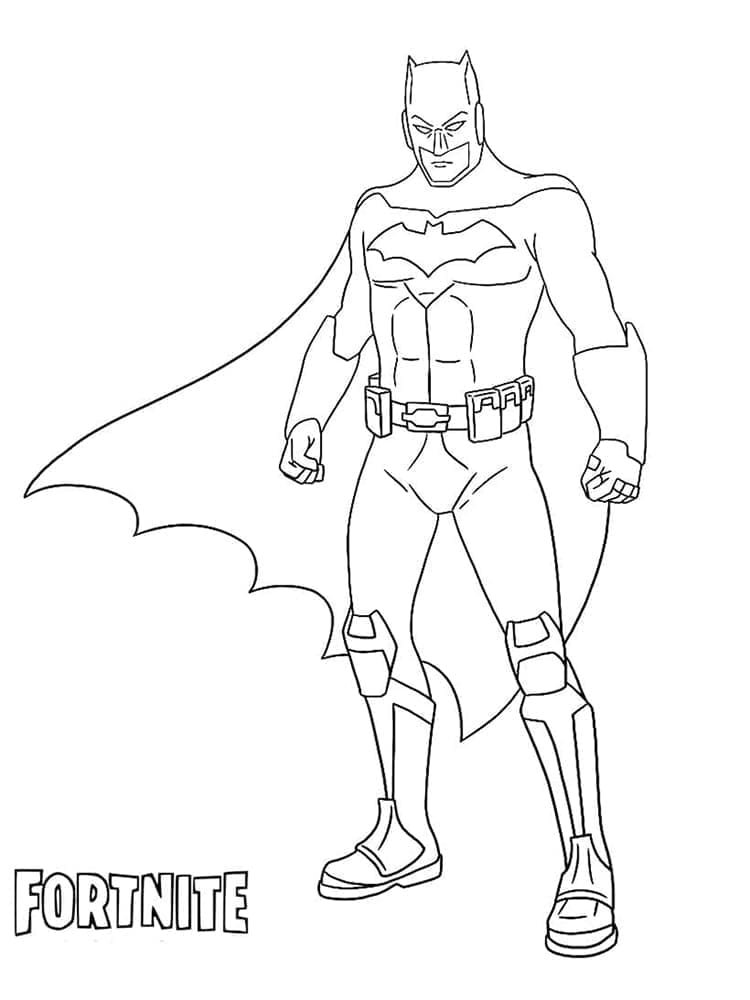 Desenho de Batman de Fortnite para colorir