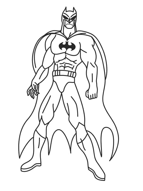 Desenho de Batman de Liga da Justiça para colorir