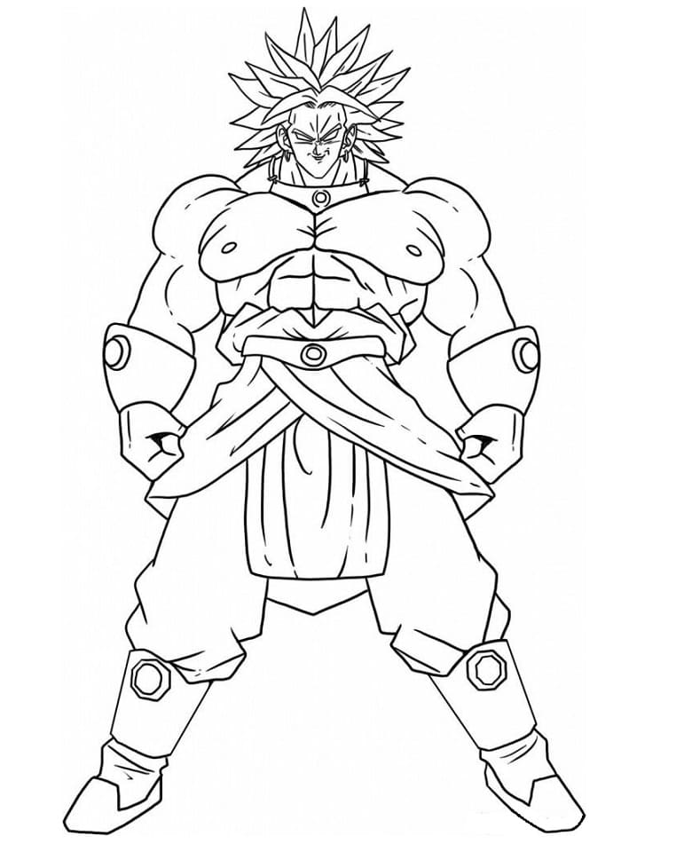 Desenho deBroly Dragon Ball Z para colorir