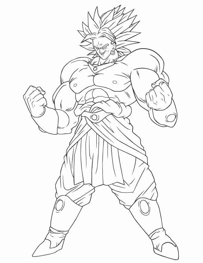 Desenho deBroly de Dragon Ball Z para colorir