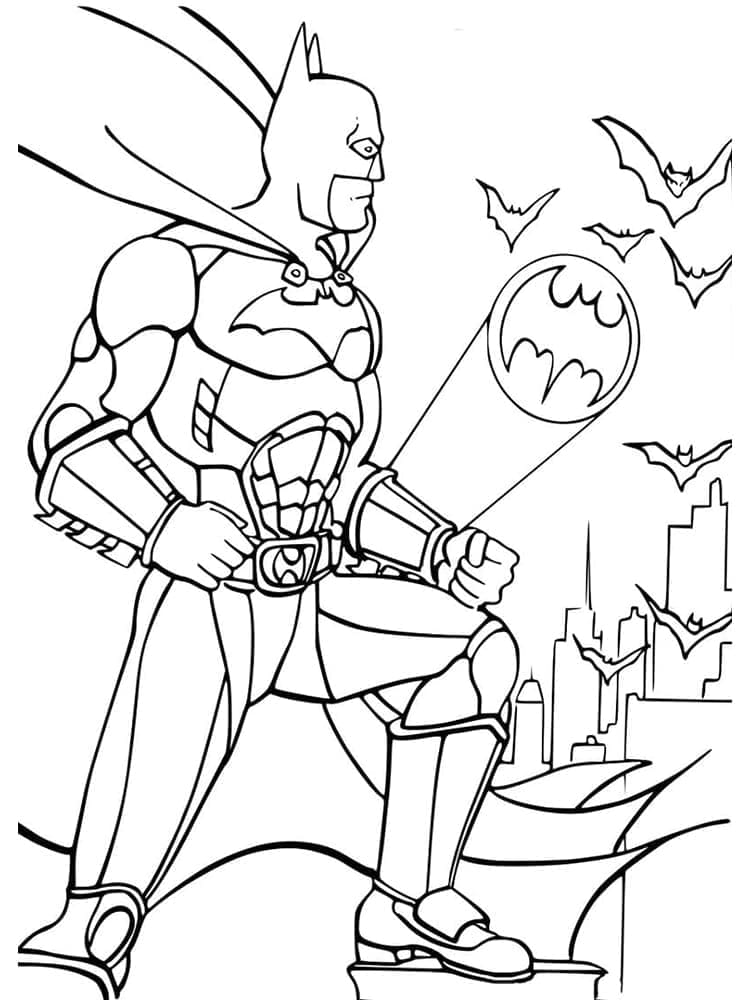 Desenho de DC Liga da Justiça Batman para colorir