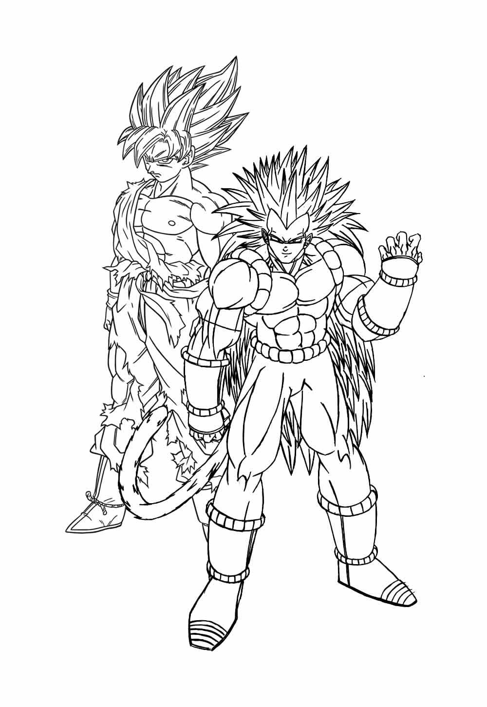 Desenho deDragon Ball Z Anime para colorir