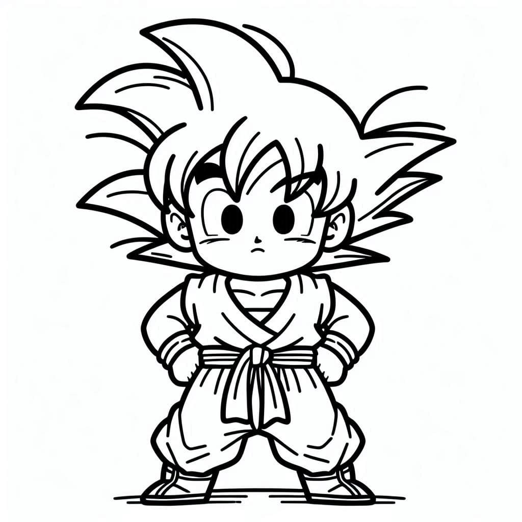 Desenho deDragon Ball Z Goku para colorir