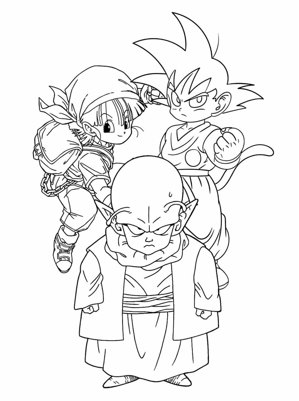 Desenho deDragon Ball Z Grátis Para Crianças para colorir