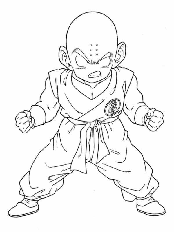 Desenho deDragon Ball Z Kuririn para colorir