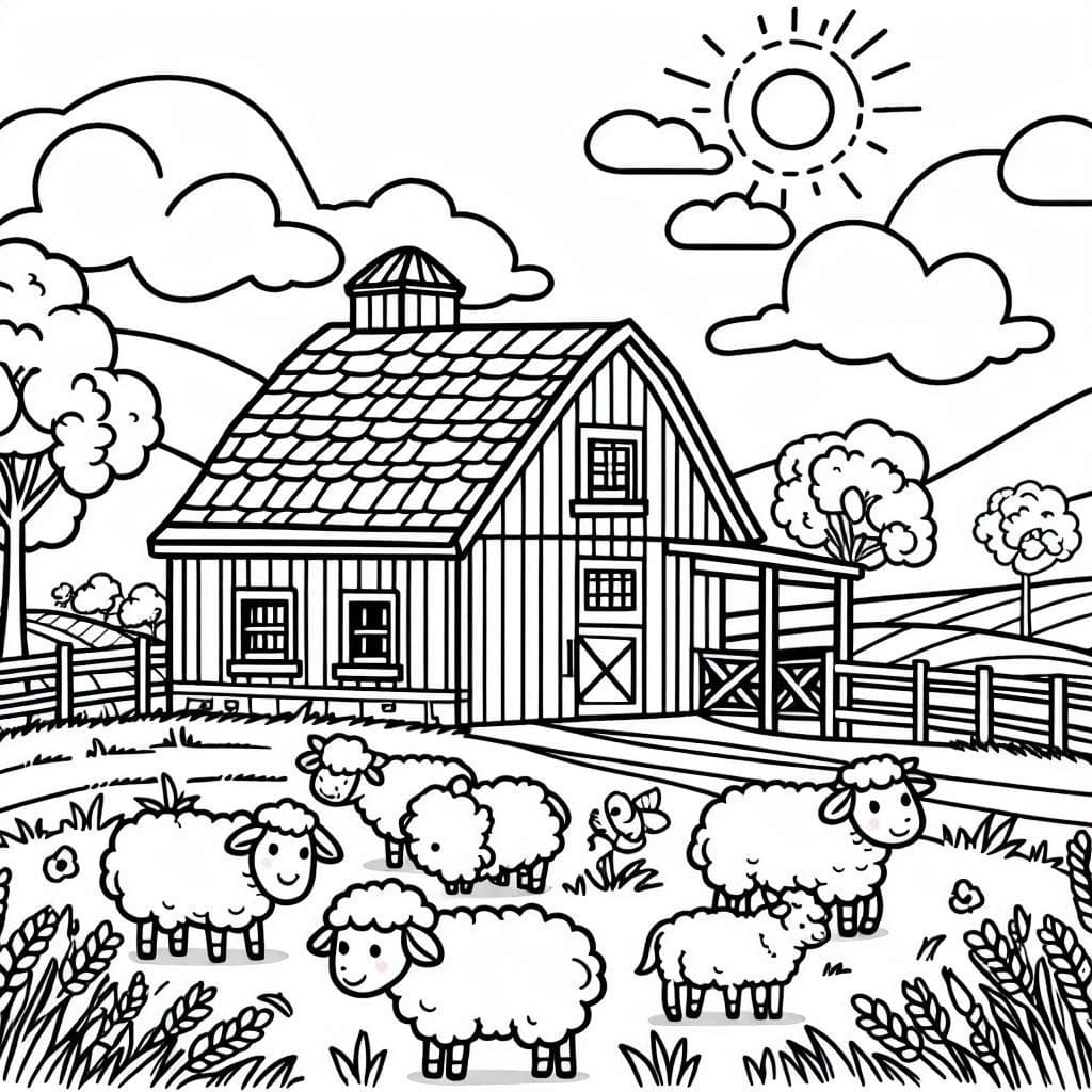 Desenho de Fazenda Normal para colorir