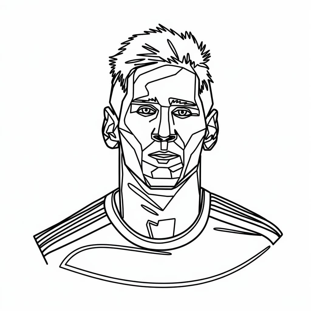 Desenho deFoto de Lionel Messi para colorir