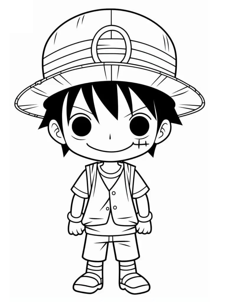 Desenho deFoto de Luffy para colorir