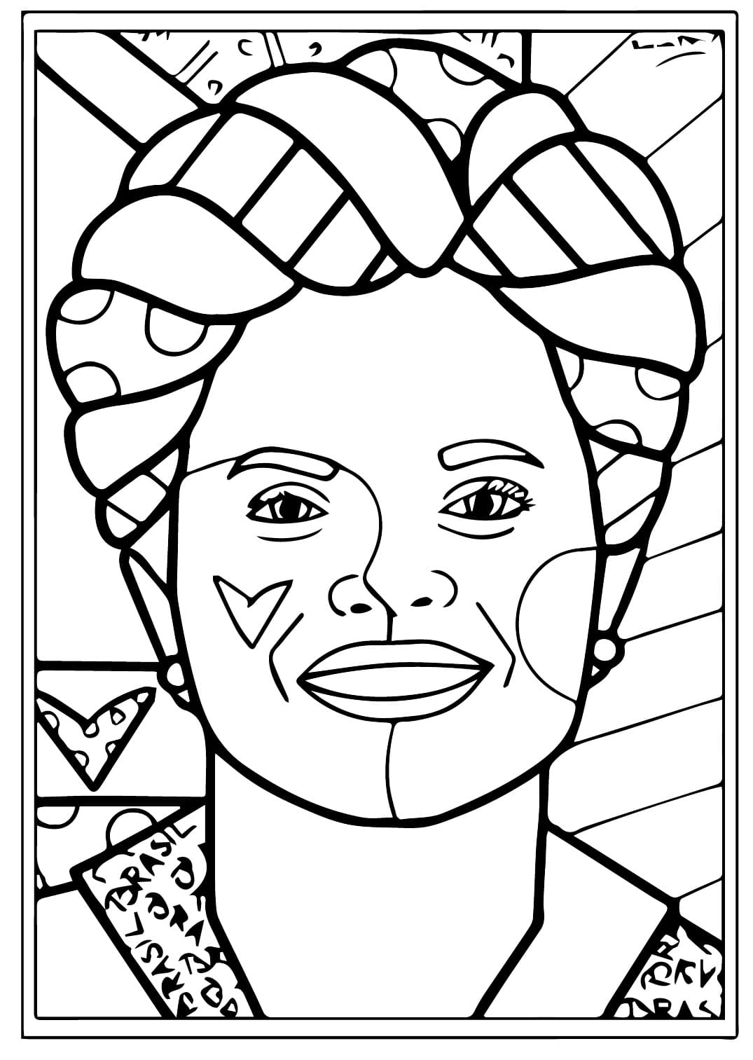 Desenho deImagem de Romero Britto para colorir