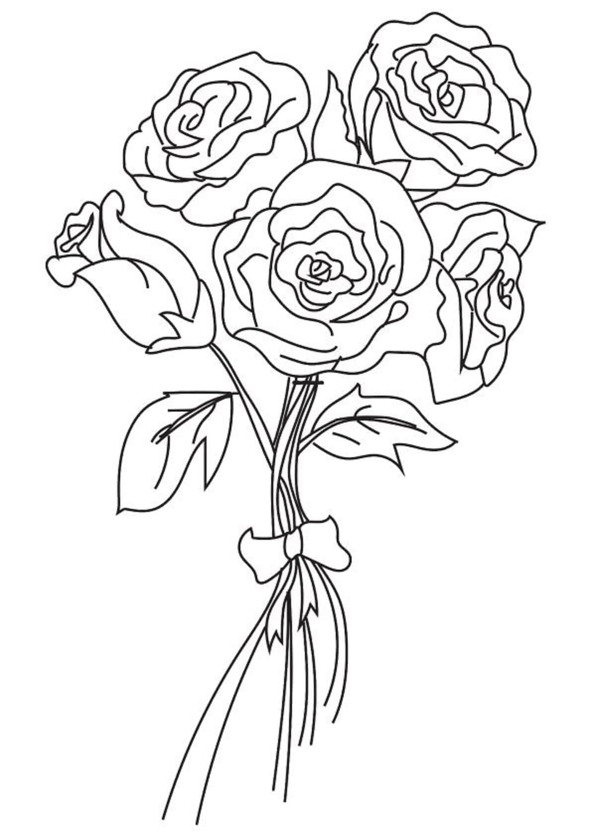 Desenho deImprimível Rosas para colorir