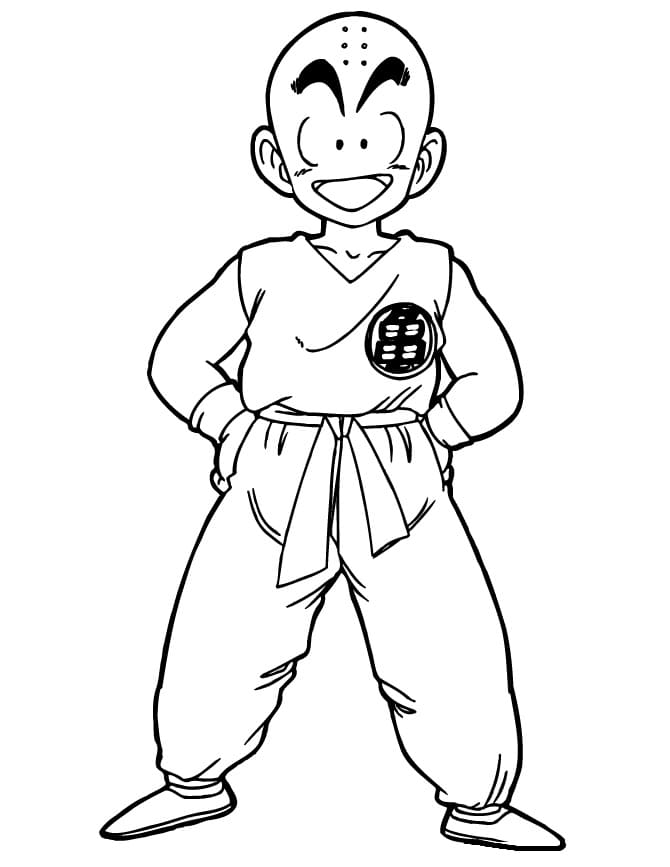 Desenho deKuririn de Dragon Ball Z para colorir