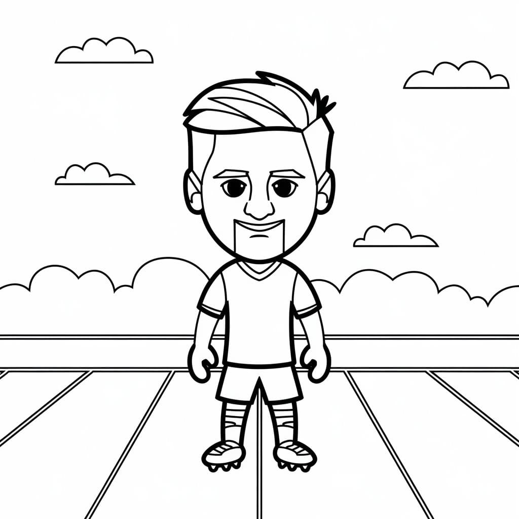 Desenho deLionel Messi Adorável para colorir