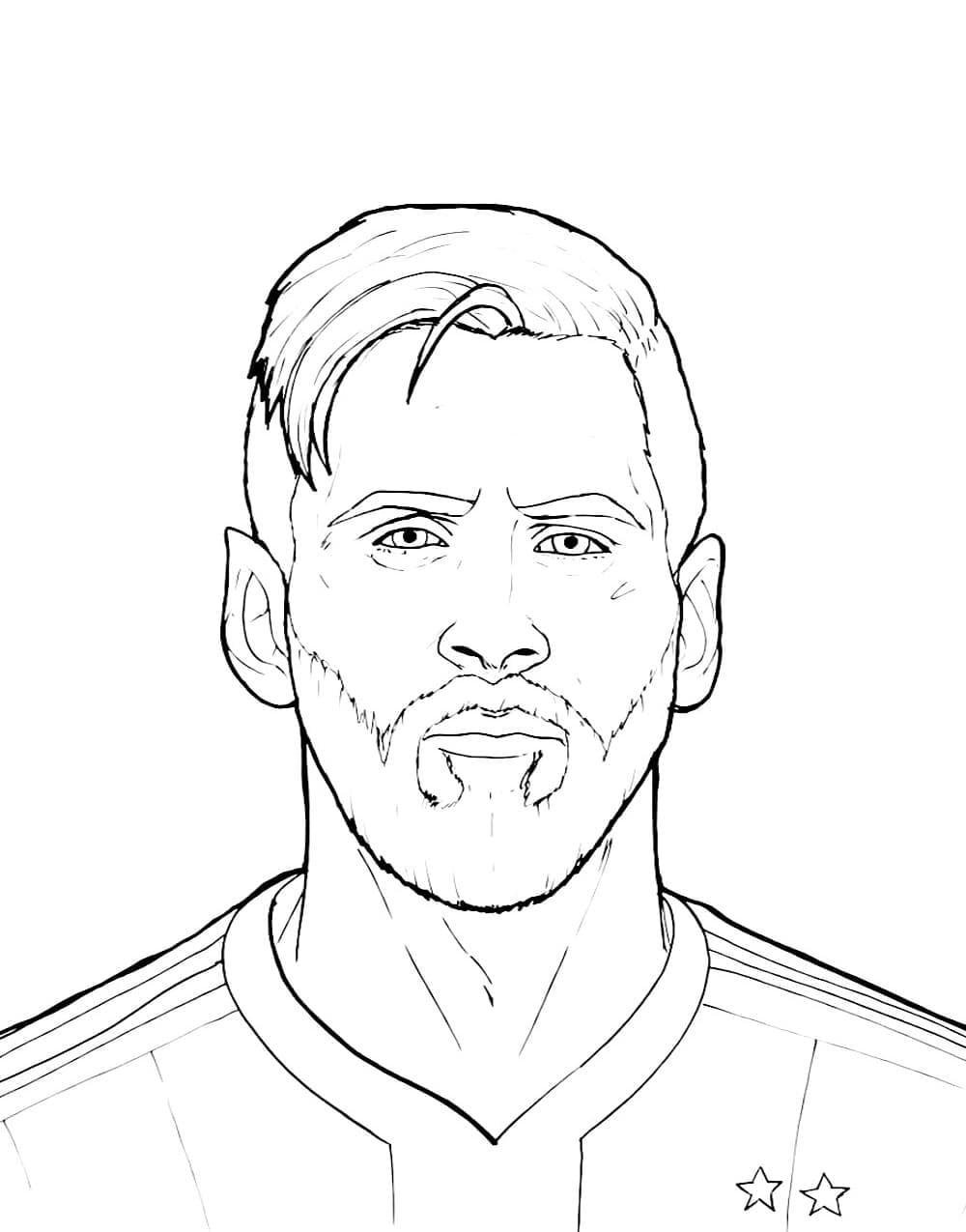 Desenhos de Lionel Messi para colorir