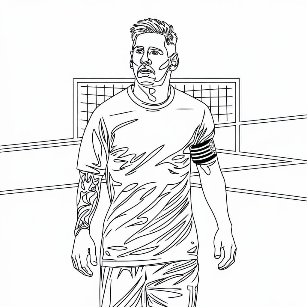 Desenho deLionel Messi Imprimível para colorir