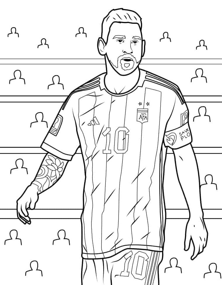 Desenho deLionel Messi Incrível para colorir