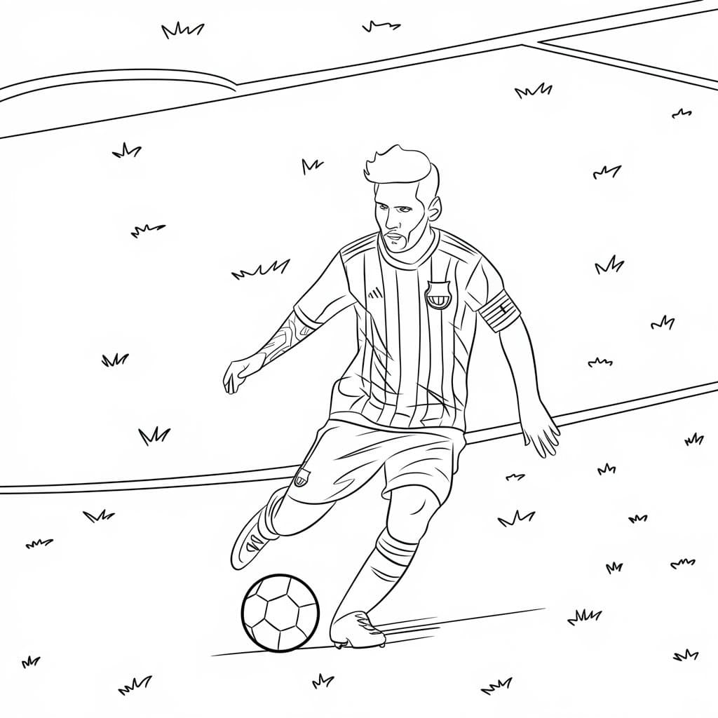 Desenho deLionel Messi Para Crianças para colorir