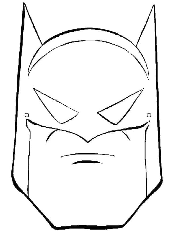 Desenho de Máscara do Batman para colorir