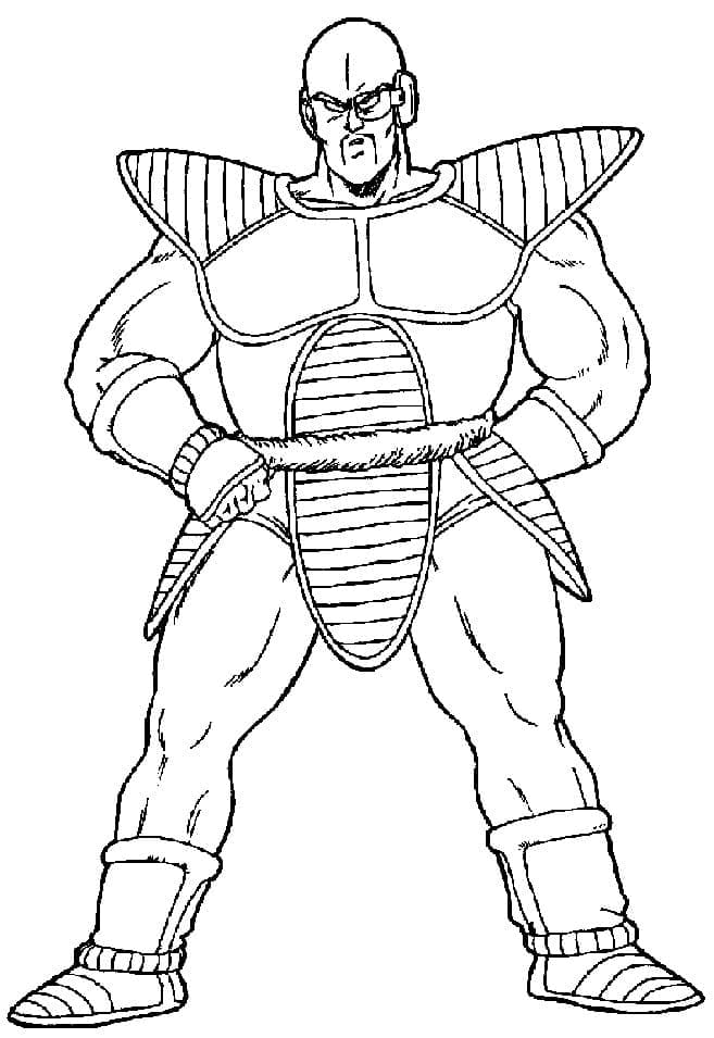 Desenho deNappa de Dragon Ball Z para colorir