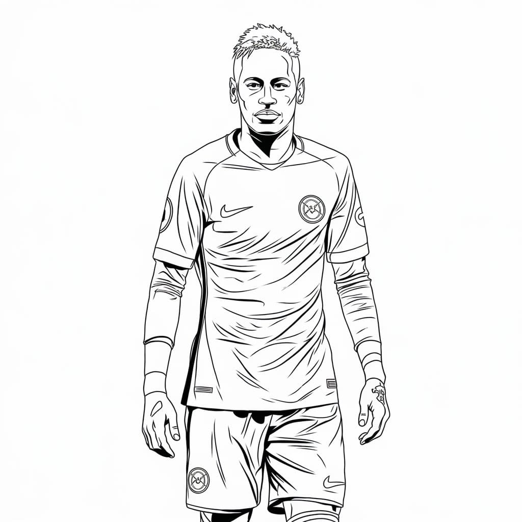 Desenhos de Neymar para colorir