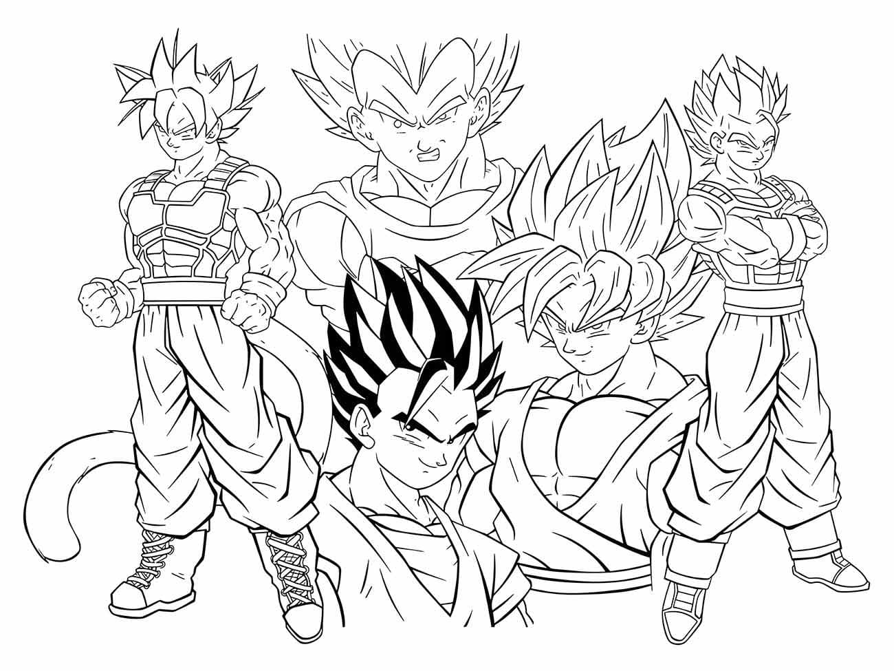 Desenhos de Dragon Ball Z para colorir