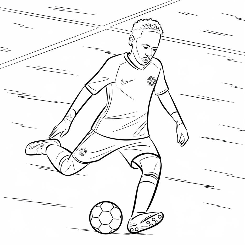 Desenho dePintura de Neymar para colorir