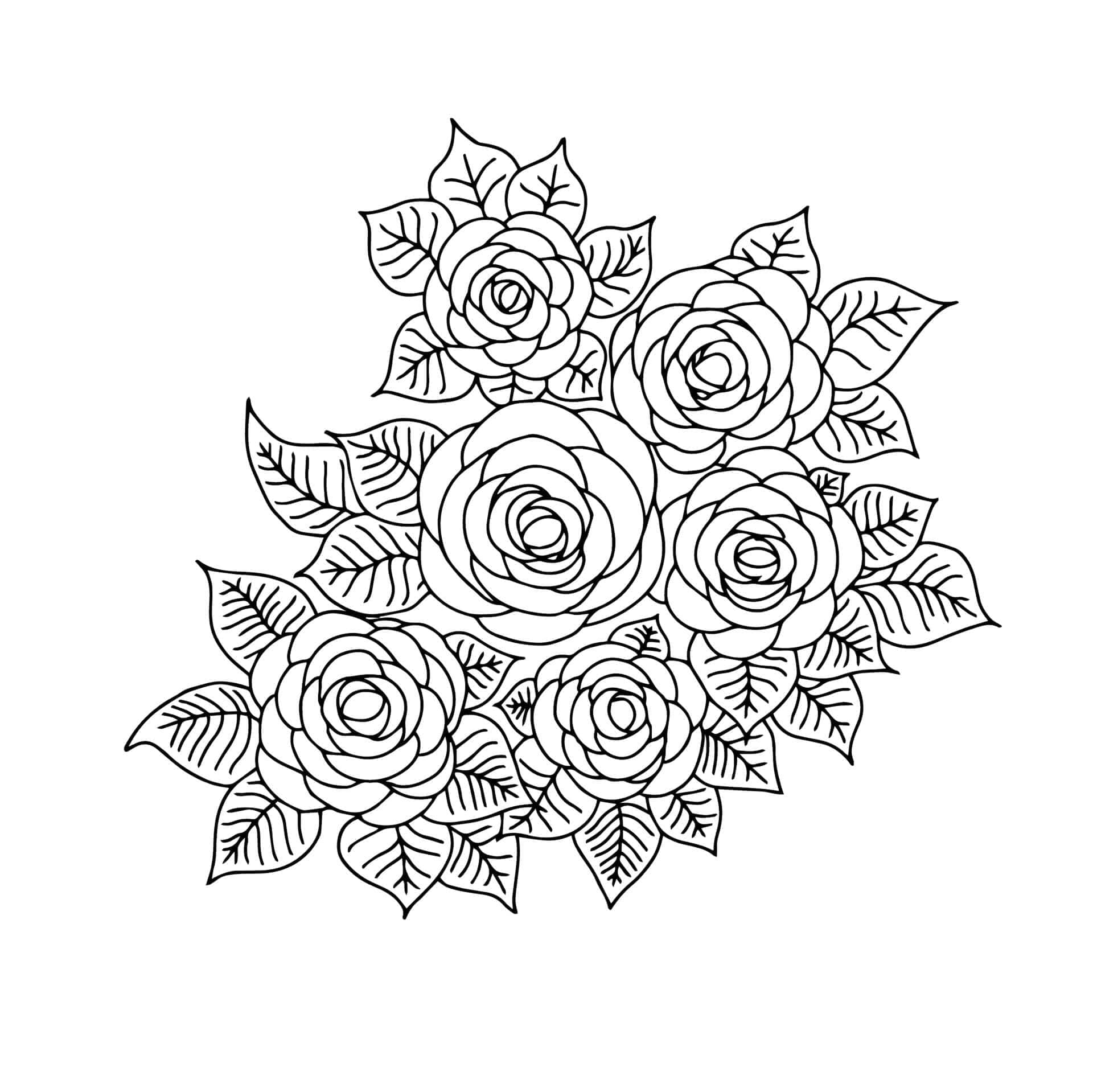 Desenho de Rosas Incríveis para colorir