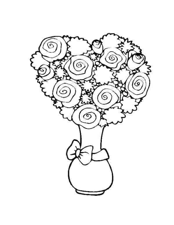 Desenho de Rosas Para Crianças para colorir