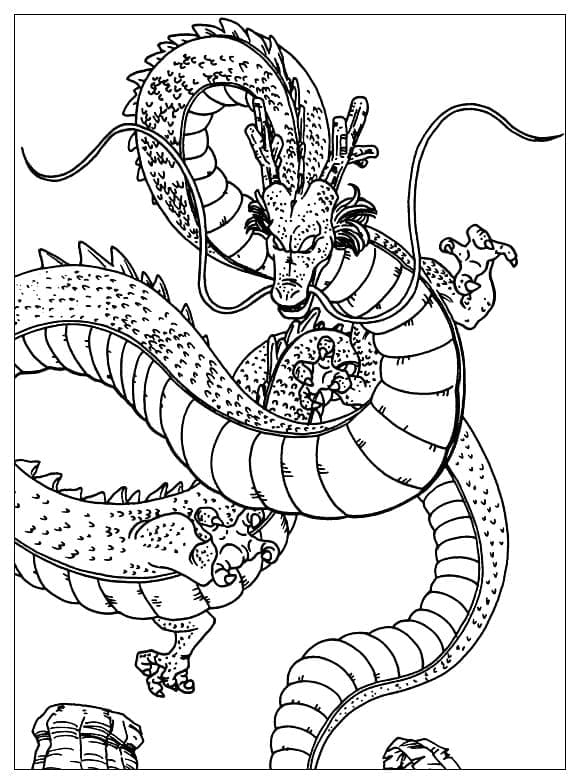 Desenho deShenlong Dragon Ball Z para colorir