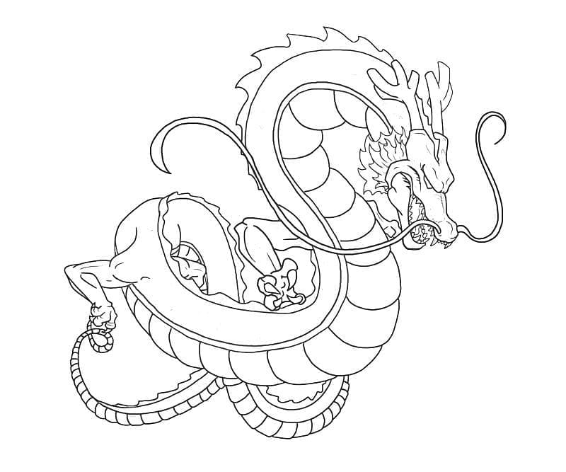 Desenho deShenlong de Dragon Ball Z para colorir