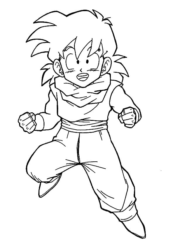 Desenho deSon Goten de Dragon Ball Z para colorir