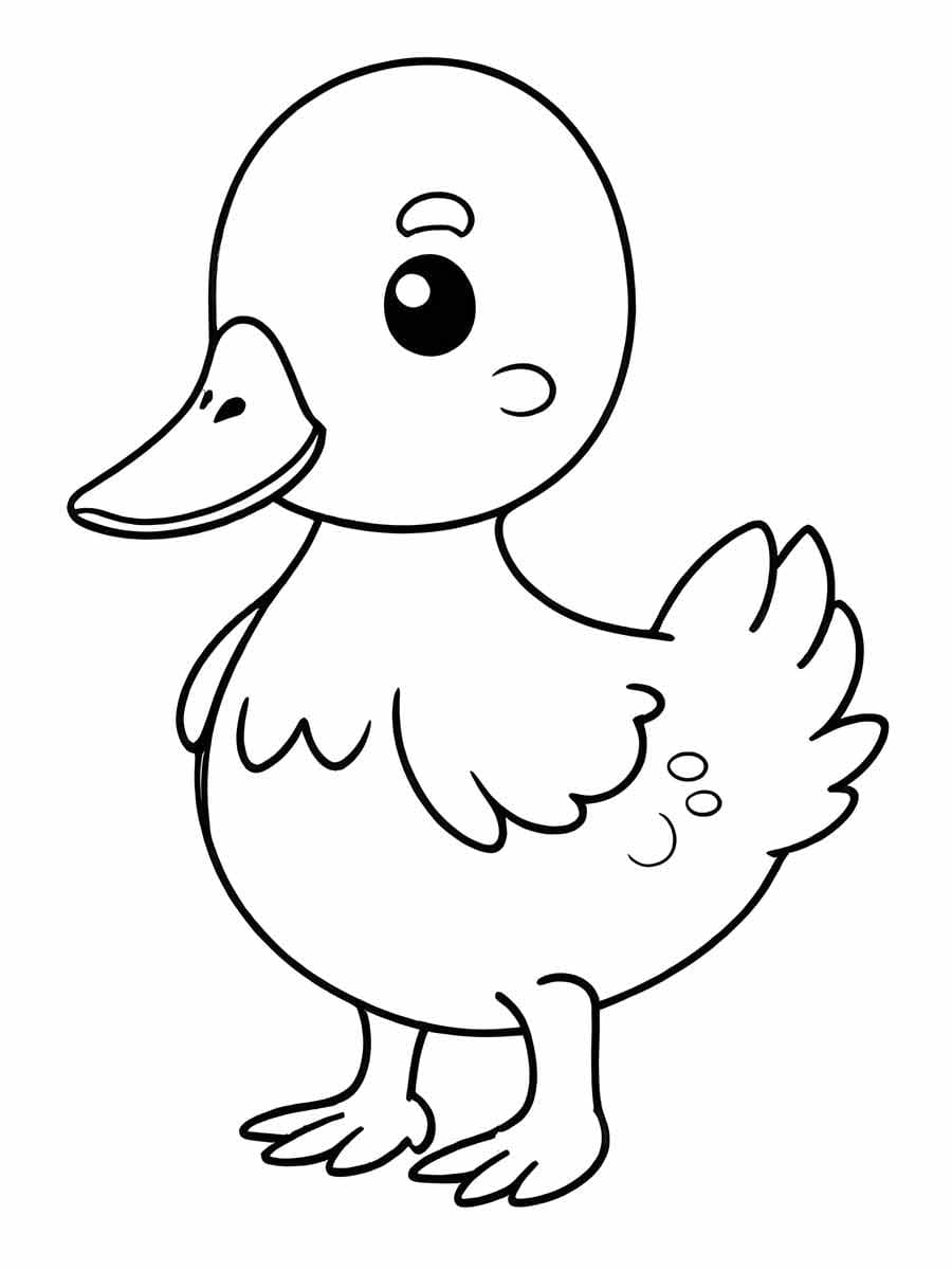 Desenho deUm Patinho Fofo para colorir