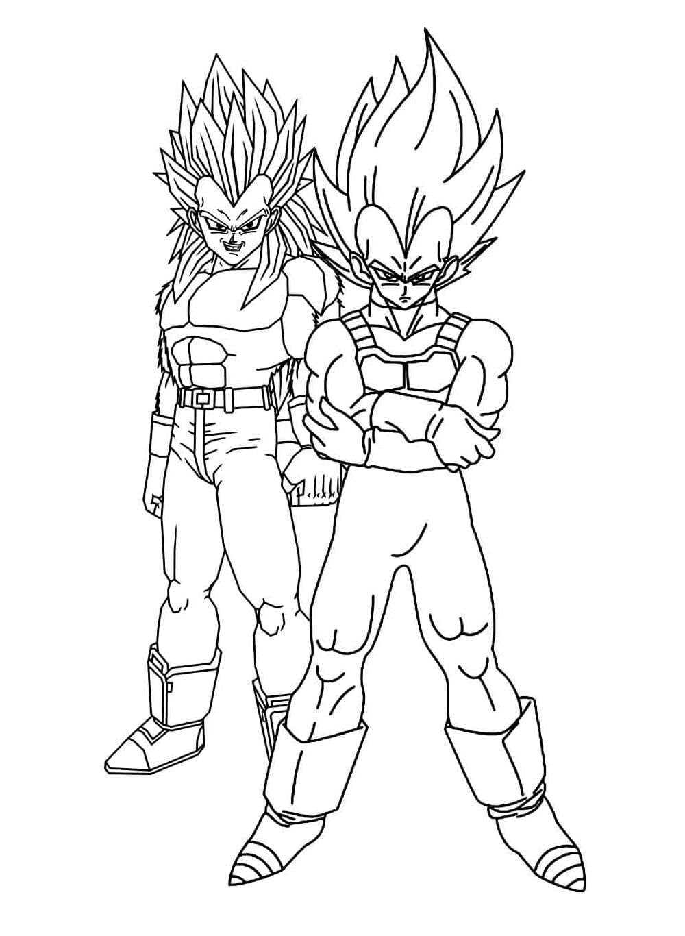 Desenho deVegeta de Dragon Ball Z para colorir