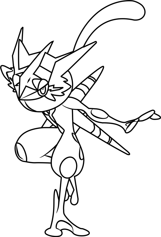 Desenho deAsh Greninja para colorir