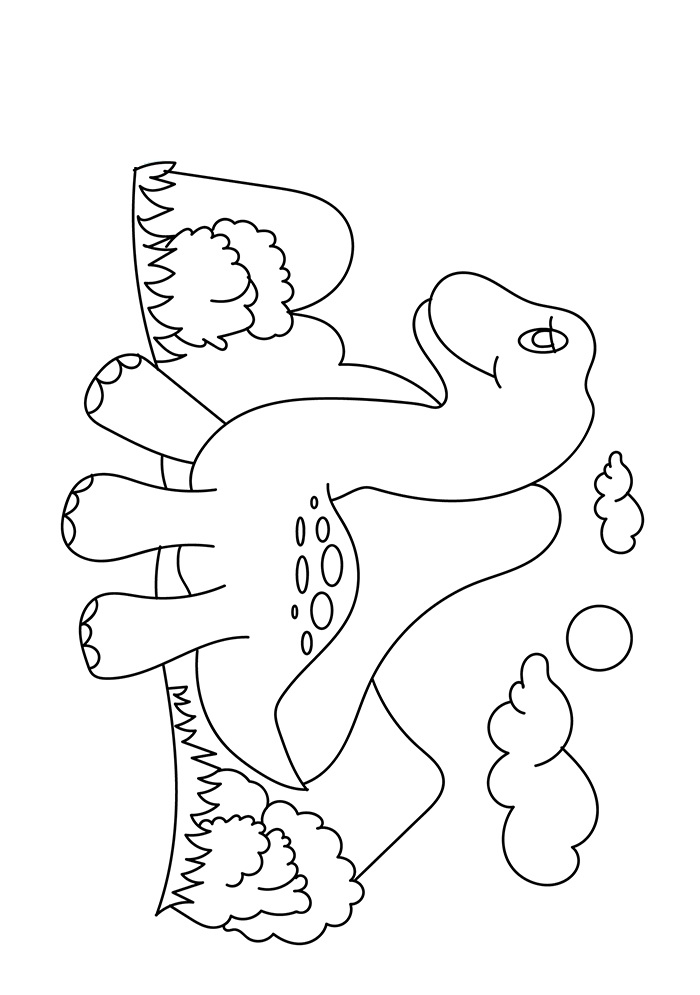 Desenho deBebê Dinossauro Andando para colorir