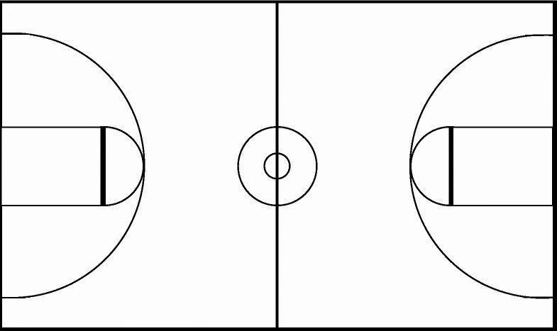 Desenhos de Quadra de Basquete para colorir