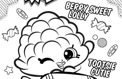 Desenho de Berry Shopkin Fofo para colorir