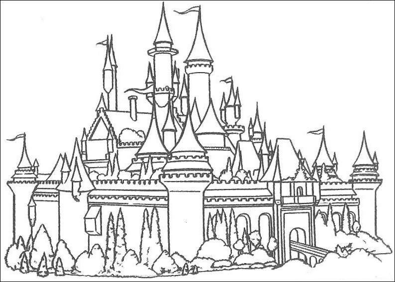 Desenho deGrande Castelo para colorir