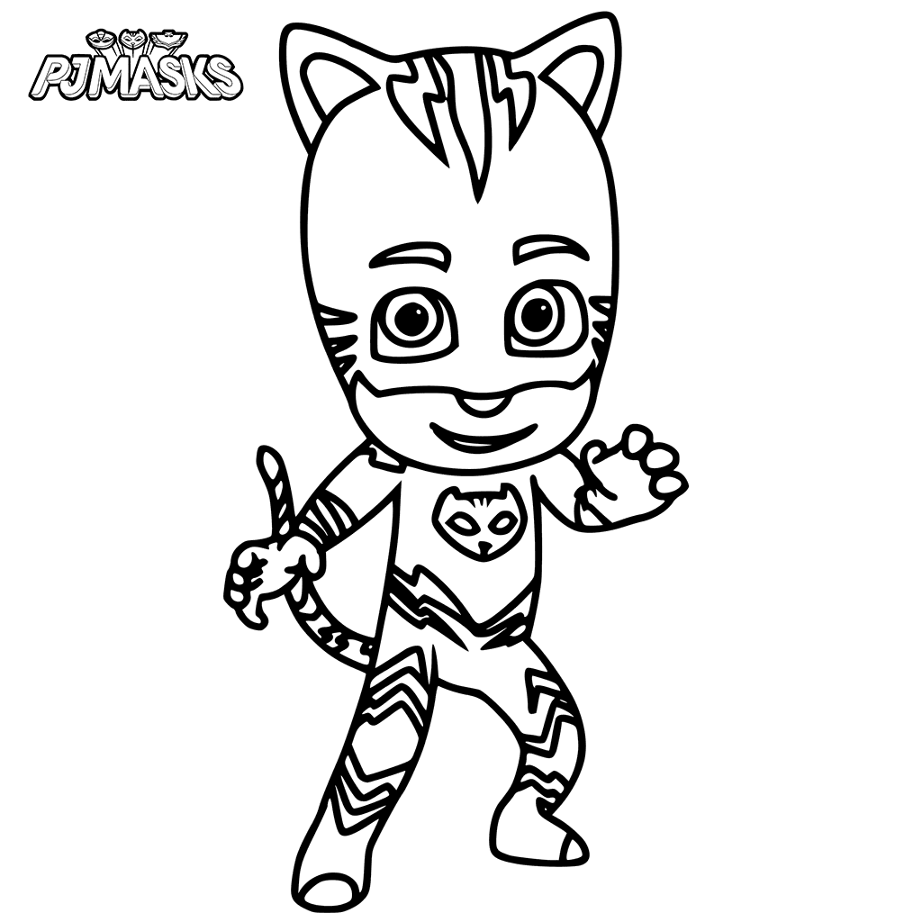 Desenho deCatboy Em PJMASKS para colorir