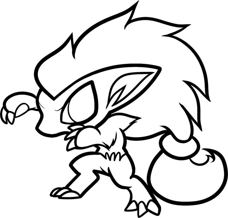 Desenho deChibi Zoroark para colorir