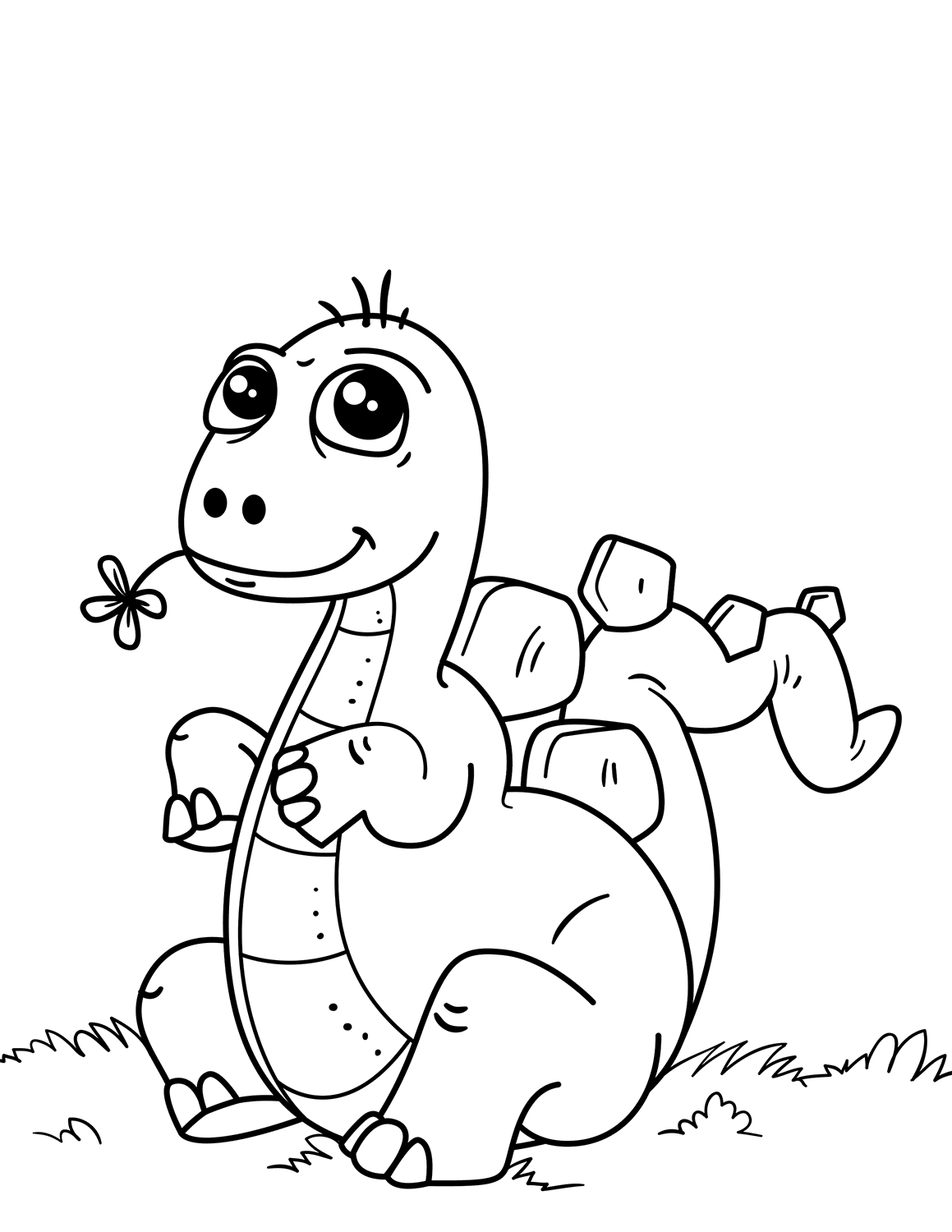 Desenho deBonito Dinossauro para colorir